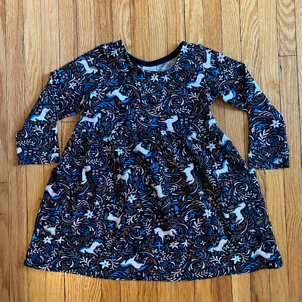 EUC Hanna Andersson Long Sleeve Print Pocket Dress